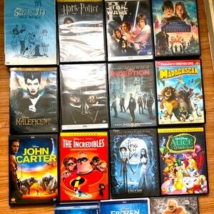 14 Movie DVD lot Harry Potter, Star Wars, Disney, Frozen and others